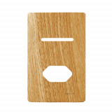 Placa p/ 1 Interruptor + Tomada 4x2 - Novara Avelã 